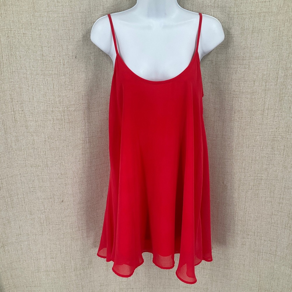 Show Me Your Mumu Cami Dress Womens M Vibrant Red Boho Festival Romantic Airy